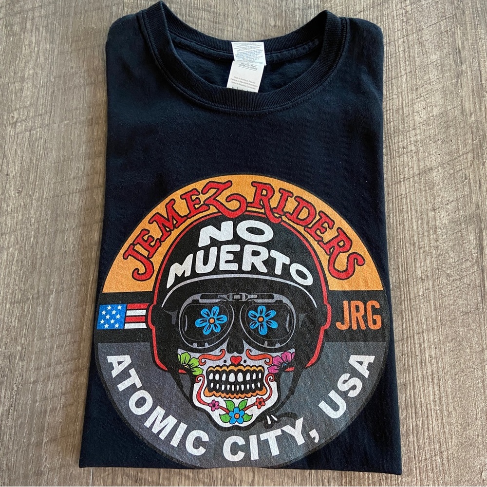 Jemez Riders Group Black Graphic Tee - Unisex Size Small - See Measurements.